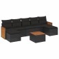 vidaXL 8-tlg. Garten-Sofagarnitur mit Kissen Schwarz Poly Rattan vidaXL 8-tlg. Garten-Sofagarnitur mit Kissen Schwarz Poly Rattan