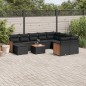 vidaXL 11-tlg. Garten-Sofagarnitur mit Kissen Schwarz Poly Rattan vidaXL 11-tlg. Garten-Sofagarnitur mit Kissen Schwarz Poly Rattan