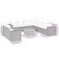 vidaXL 10-tlg. Garten-Sofagarnitur mit Kissen Schwarz Poly Rattan vidaXL 10-tlg. Garten-Sofagarnitur mit Kissen Schwarz Poly Rattan