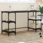 vidaXL Schreibtisch Schwarz 140x50x75 cm Metall und Holzwerkstoff vidaXL Schreibtisch Schwarz 140x50x75 cm Metall und Holzwerkstoff