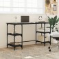 vidaXL Schreibtisch Schwarz 140x50x75 cm Metall und Holzwerkstoff vidaXL Schreibtisch Schwarz 140x50x75 cm Metall und Holzwerkstoff