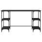 vidaXL Schreibtisch Schwarz 140x50x75 cm Metall und Holzwerkstoff vidaXL Schreibtisch Schwarz 140x50x75 cm Metall und Holzwerkstoff