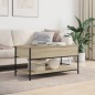 vidaXL Couchtisch Sonoma-Eiche 100x50x50 cm Holzwerkstoff und Metall vidaXL Couchtisch Sonoma-Eiche 100x50x50 cm Holzwerkstoff und Metall