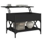 vidaXL Couchtisch Schwarz 70x50x50 cm Holzwerkstoff und Metall vidaXL Couchtisch Schwarz 70x50x50 cm Holzwerkstoff und Metall
