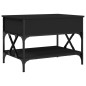 vidaXL Couchtisch Schwarz 70x50x50 cm Holzwerkstoff und Metall vidaXL Couchtisch Schwarz 70x50x50 cm Holzwerkstoff und Metall