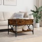 vidaXL Couchtisch Räuchereiche 70x50x50 cm Holzwerkstoff und Metall vidaXL Couchtisch Räuchereiche 70x50x50 cm Holzwerkstoff und Metall
