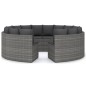 8-tlg. Garten-Sofagarnitur mit Auflagen Poly Rattan Grau 8-tlg. Garten-Sofagarnitur mit Auflagen Poly Rattan Grau