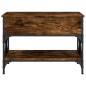 vidaXL Couchtisch Räuchereiche 70x50x50 cm Holzwerkstoff und Metall vidaXL Couchtisch Räuchereiche 70x50x50 cm Holzwerkstoff und Metall