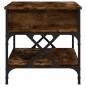 vidaXL Couchtisch Räuchereiche 70x50x50 cm Holzwerkstoff und Metall vidaXL Couchtisch Räuchereiche 70x50x50 cm Holzwerkstoff und Metall