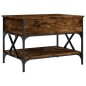 vidaXL Couchtisch Räuchereiche 70x50x50 cm Holzwerkstoff und Metall vidaXL Couchtisch Räuchereiche 70x50x50 cm Holzwerkstoff und Metall