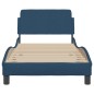 vidaXL Bettgestell mit Kopfteil Blau 80x200 cm Stoff vidaXL Bettgestell mit Kopfteil Blau 80x200 cm Stoff
