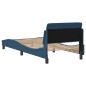 vidaXL Bettgestell mit Kopfteil Blau 80x200 cm Stoff vidaXL Bettgestell mit Kopfteil Blau 80x200 cm Stoff