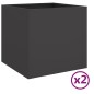 vidaXL Pflanzkübel 2 Stk. Schwarz 49x47x46 cm Kaltgewalzter Stahl vidaXL Pflanzkübel 2 Stk. Schwarz 49x47x46 cm Kaltgewalzter Stahl