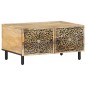 vidaXL Couchtisch 80x50x40 cm Massivholz Mango vidaXL Couchtisch 80x50x40 cm Massivholz Mango