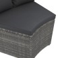 8-tlg. Garten-Sofagarnitur mit Auflagen Poly Rattan Grau 8-tlg. Garten-Sofagarnitur mit Auflagen Poly Rattan Grau