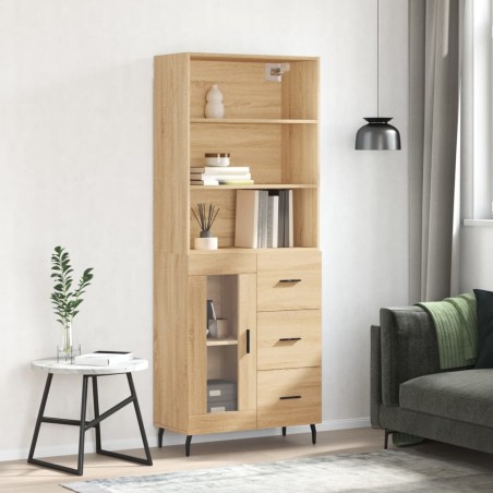 vidaXL Highboard Sonoma-Eiche 69,5x34x180 cm Holzwerkstoff