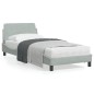 vidaXL Bettgestell mit Kopfteil Hellgrau 90x190 cm Samt vidaXL Bettgestell mit Kopfteil Hellgrau 90x190 cm Samt