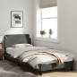 vidaXL Bettgestell mit Kopfteil Dunkelgrau 90x190 cm Stoff vidaXL Bettgestell mit Kopfteil Dunkelgrau 90x190 cm Stoff