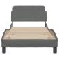 vidaXL Bettgestell mit Kopfteil Dunkelgrau 90x190 cm Stoff vidaXL Bettgestell mit Kopfteil Dunkelgrau 90x190 cm Stoff
