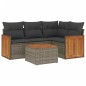 vidaXL 5-tlg. Garten-Sofagarnitur mit Kissen Grau Poly Rattan vidaXL 5-tlg. Garten-Sofagarnitur mit Kissen Grau Poly Rattan
