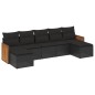 vidaXL 7-tlg. Garten-Sofagarnitur mit Kissen Schwarz Poly Rattan vidaXL 7-tlg. Garten-Sofagarnitur mit Kissen Schwarz Poly Rattan