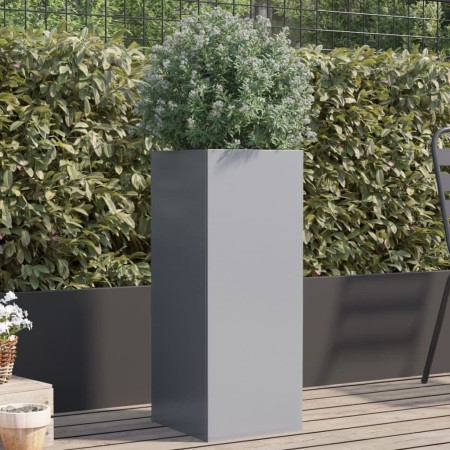 vidaXL Pflanzkübel Silbern 32x27,5x75 cm Verzinkter Stahl