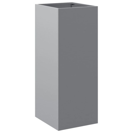 vidaXL Pflanzkübel Silbern 32x27,5x75 cm Verzinkter Stahl