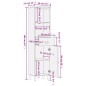 vidaXL Badschrank 38x33x160 cm Massivholz Mango vidaXL Badschrank 38x33x160 cm Massivholz Mango