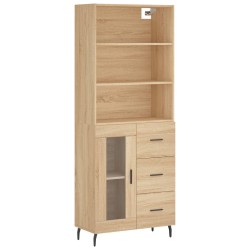 vidaXL Highboard Sonoma-Eiche 69,5x34x180 cm Holzwerkstoff