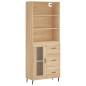vidaXL Highboard Sonoma-Eiche 69,5x34x180 cm Holzwerkstoff vidaXL Highboard Sonoma-Eiche 69,5x34x180 cm Holzwerkstoff