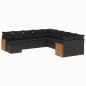 vidaXL 11-tlg. Garten-Sofagarnitur mit Kissen Schwarz Poly Rattan vidaXL 11-tlg. Garten-Sofagarnitur mit Kissen Schwarz Poly Rattan