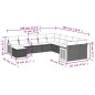 vidaXL 11-tlg. Garten-Sofagarnitur mit Kissen Schwarz Poly Rattan vidaXL 11-tlg. Garten-Sofagarnitur mit Kissen Schwarz Poly Rattan