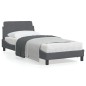vidaXL Bettgestell mit Kopfteil Dunkelgrau 80x200 cm Samt vidaXL Bettgestell mit Kopfteil Dunkelgrau 80x200 cm Samt