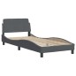 vidaXL Bettgestell mit Kopfteil Dunkelgrau 80x200 cm Samt vidaXL Bettgestell mit Kopfteil Dunkelgrau 80x200 cm Samt