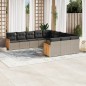 vidaXL 11-tlg. Garten-Sofagarnitur mit Kissen Grau Poly Rattan vidaXL 11-tlg. Garten-Sofagarnitur mit Kissen Grau Poly Rattan