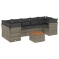 vidaXL 8-tlg. Garten-Sofagarnitur mit Kissen Grau Poly Rattan vidaXL 8-tlg. Garten-Sofagarnitur mit Kissen Grau Poly Rattan