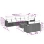 vidaXL 9-tlg. Garten-Sofagarnitur mit Kissen Grau Poly Rattan vidaXL 9-tlg. Garten-Sofagarnitur mit Kissen Grau Poly Rattan