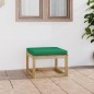 Gartenhocker mit Kissen Grün Imprägniertes Kiefernholz Gartenhocker mit Kissen Grün Imprägniertes Kiefernholz