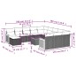 vidaXL 13-tlg. Garten-Sofagarnitur mit Kissen Schwarz Poly Rattan vidaXL 13-tlg. Garten-Sofagarnitur mit Kissen Schwarz Poly Rattan
