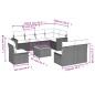 vidaXL 9-tlg. Garten-Sofagarnitur mit Kissen Grau Poly Rattan vidaXL 9-tlg. Garten-Sofagarnitur mit Kissen Grau Poly Rattan
