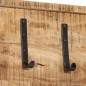 vidaXL Wandgarderobe mit 5 Haken Massivholz Mango vidaXL Wandgarderobe mit 5 Haken Massivholz Mango