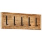 vidaXL Wandgarderobe mit 5 Haken Massivholz Mango vidaXL Wandgarderobe mit 5 Haken Massivholz Mango