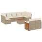 vidaXL 10-tlg. Garten-Sofagarnitur mit Kissen Beige Poly Rattan vidaXL 10-tlg. Garten-Sofagarnitur mit Kissen Beige Poly Rattan