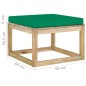 Gartenhocker mit Kissen Grün Imprägniertes Kiefernholz Gartenhocker mit Kissen Grün Imprägniertes Kiefernholz