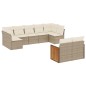 vidaXL 9-tlg. Garten-Sofagarnitur mit Kissen Beige Poly Rattan vidaXL 9-tlg. Garten-Sofagarnitur mit Kissen Beige Poly Rattan