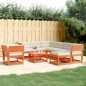 vidaXL 8tlg. Garten-Lounge-Set mit Kissen Wachsbraun Massivholz Kiefer vidaXL 8tlg. Garten-Lounge-Set mit Kissen Wachsbraun Massivholz Kiefer