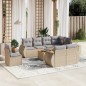 vidaXL 9-tlg. Garten-Sofagarnitur mit Kissen Beige Poly Rattan vidaXL 9-tlg. Garten-Sofagarnitur mit Kissen Beige Poly Rattan