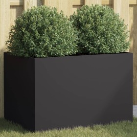 vidaXL Pflanzkübel Schwarz 62x40x39 cm Kaltgewalzter Stahl