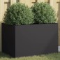 vidaXL Pflanzkübel Schwarz 62x40x39 cm Kaltgewalzter Stahl vidaXL Pflanzkübel Schwarz 62x40x39 cm Kaltgewalzter Stahl