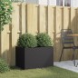 vidaXL Pflanzkübel Schwarz 62x40x39 cm Kaltgewalzter Stahl vidaXL Pflanzkübel Schwarz 62x40x39 cm Kaltgewalzter Stahl